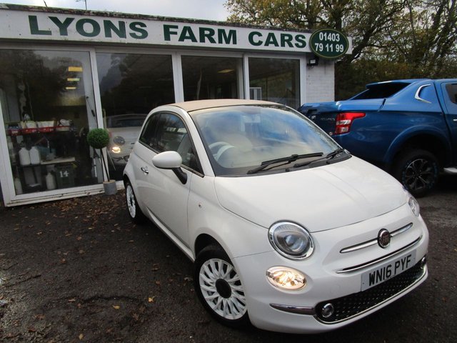 2016 16 Fiat 500c 0.9 TWINAIR CONVERTIBLE LOUNGE 3d 85 BHP NEW SHAPE