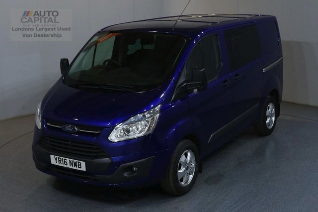 2016 16 FORD TRANSIT CUSTOM 2.2 270 TREND 100 BHP SWB 6 SEATER SAT NAV COMBI VAN
