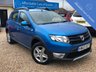 USED 2013 63 DACIA SANDERO 0.9 STEPWAY AMBIANCE TCE 5d 90 BHP Bright Blue with 1 lady owner from new