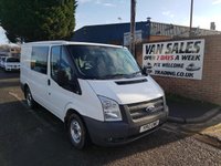 USED 2012 12 FORD TRANSIT 2.2TDCi ( 100PS ) ( EU5 ) 280S ( Low Roof ) Double C 280 SWB CREW ford transit white manual deisal crew van
