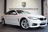 USED 2014 63 BMW 4 SERIES 2.0 420D M SPORT 2DR AUTO 181 BHP full bmw service history *NO ADMIN FEES* FINISHED IN STUNNING ALPINE WHITE WITH FULL BLACK LEATHER INTERIOR + FULL BMW SERVICE HISTORY + PRO SATELLITE NAVIGATION + BLUETOOTH + XENON LIGHTS + HEATED SEATS + DAB RADIO + CRUISE CONTROL + LIGHT PACKAGE + AUTO AIR CON + RAIN SENSORS + PARKING SENSORS + 18" ALLOY WHEELS