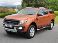 USED 2015 65 FORD RANGER 3.2 WILDTRAK 4X4 DCB TDCI 1d AUTO 197 BHP LOW MILES , SAT NAV , R, CAMERA