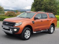 USED 2015 65 FORD RANGER 3.2 WILDTRAK 4X4 DCB TDCI 1d AUTO 197 BHP LOW MILES , SAT NAV , R, CAMERA