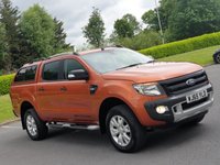 USED 2015 65 FORD RANGER 3.2 WILDTRAK 4X4 DCB TDCI 1d AUTO 197 BHP LOW MILES , SAT NAV , R, CAMERA