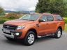 USED 2015 65 FORD RANGER 3.2 WILDTRAK 4X4 DCB TDCI 1d AUTO 197 BHP LOW MILES , SAT NAV , R, CAMERA