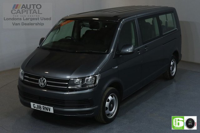 2018 18 VOLKSWAGEN TRANSPORTER SHUTTLE 2.0 T32 TDI 148 BHP LWB 9 LEATHER SEATS MINIBUS AUTO AIR CON EURO 6