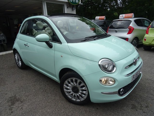 2016 66 Fiat 500 1.2 CONVERTIBLE LOUNGE 3d 69 BHP NEW SHAPE