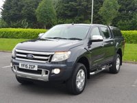 USED 2015 15 FORD RANGER 2.2 LIMITED 4X4 DCB TDCI 1d AUTO 148 BHP SAT NAV + LEATHER  + TOW BAR ++