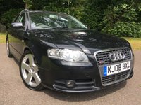 USED 2008 08 AUDI A4 2.0 TDI S LINE TDV 5d AUTO 140 BHP''PART EXCHANGE TO CLEAR/FULL LEATHER/DRIVES WELL JUST IN AS A PART EXCHANGE  ,,VERY WELL LOOKED AFTER ,PART EXCHANGE TO CLEAR''