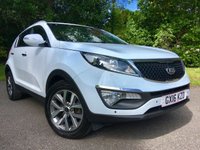 USED 2016 16 KIA SPORTAGE 1.7 CRDI AXIS EDITION ISG 5d 114 BHP SATNAV/REAR CAMERA/1/2 LEATHER HEATED SEATS ''2 PRIVATE OWNERS ,BEAUTIFULLY KEPT INSIDE AND OUT, JUST SERVICED BY KIA GATWICK , ONE SERVICE LEFT ON SERVICE PACK