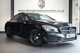 USED 2013 10 MERCEDES-BENZ CLA 1.6 CLA180 AMG SPORT 4DR 122 BHP * NO ADMIN FEES * FINISHED IN STUNNING KOSMOS BLACK WITH HALF LEATHER INTERIOR + COMAND SATELLITE NAVIGATION + BLUETOOTH + REAR-VIEW CAMERA + BI-XENON HEADLAMPS + DIRECT START / ECO START/STOP FUNCTION + AMG STYLING PACKAGE-FRONT SPOILER, SIDE SKIRT + ACTIVE PARK ASSIST + 18" ALLOY WHEELS