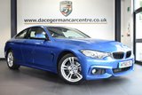 USED 2016 65 BMW 4 SERIES 2.0 418D M SPORT 2DR 148 BHP full service history * NO ADMIN FEES * FINISHED IN STUNNING ESTORIL METALLIC BLUE WITH FULL LEATHER INTERIOR + FULL SERVICE HISTORY + SATELLITE NAVIGATION + BLUETOOTH + HEATED SEATS + XENON LIGHTS + DAB RADIO + CRUISE CONTROL + LIGHT PACKAGE + AUTO AIR CON + PARKING SENSORS + 18" ALLOY WHEELS