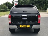 USED 2015 15 FORD RANGER 2.2 LIMITED 4X4 DCB TDCI 1d AUTO 148 BHP CANOPY + SAT NAV + CAMERA ** NO VAT