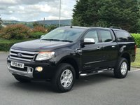 USED 2015 15 FORD RANGER 2.2 LIMITED 4X4 DCB TDCI 1d AUTO 148 BHP CANOPY + SAT NAV + CAMERA ** NO VAT