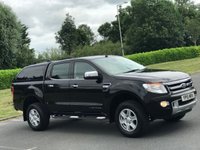 USED 2015 15 FORD RANGER 2.2 LIMITED 4X4 DCB TDCI 1d AUTO 148 BHP CANOPY + SAT NAV + CAMERA ** NO VAT