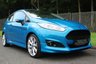 USED 2016 16 FORD FIESTA 1.0 ZETEC S 3d 124 BHP CANDY BLUE EXCLUSIVE PAINT AND FORD DEALER SERVICE HISTORY!!!