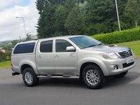 USED 2013 13 TOYOTA HI-LUX 3.0 INVINCIBLE 4X4 D-4D DCB 1d 169 BHP CANOPY+SAT NAV+LEATHER ** NO VAT**