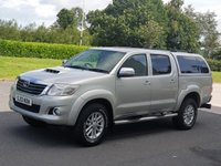 USED 2013 13 TOYOTA HI-LUX 3.0 INVINCIBLE 4X4 D-4D DCB 1d 169 BHP CANOPY+SAT NAV+LEATHER ** NO VAT**