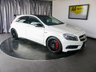 USED 2014 64 MERCEDES-BENZ A CLASS 2.0 A45 AMG 4MATIC 5d AUTO 360 BHP £0 DEPOSIT FINANCE AVAILABLE, AIR CONDITIONING, AMG PERFORMANCE SEATS, AMG RED CALLIPERS, AUTOMATIC HEADLIGHTS, BLUETOOTH CONNECTIVITY, CLIMATE CONTROL, COLLISION PREVENTION ASSIST, CRUISE CONTROL, DAB RADIO, DRIVE PERFORMANCE CONTROL, ELECTRONIC PARKING BRAKE, GEARSHIFT PADDLES, HEATED SEATS, PANORAMIC ROOF, PARKING SENSORS, PRIVACY GLASS, START/STOP SYSTEM, STEERING WHEEL CONTROLS, TRIP COMPUTER , USB INPUT