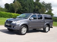 USED 2012 12 TOYOTA HI-LUX 3.0 INVINCIBLE 4X4 D-4D DCB 1d AUTO 169 BHP ** NO VAT * CANOPY+PARKING SENSORS