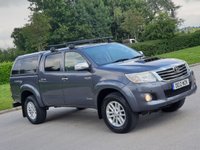USED 2012 12 TOYOTA HI-LUX 3.0 INVINCIBLE 4X4 D-4D DCB 1d AUTO 169 BHP ** NO VAT * CANOPY+PARKING SENSORS