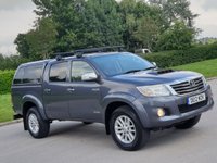 USED 2012 12 TOYOTA HI-LUX 3.0 INVINCIBLE 4X4 D-4D DCB 1d AUTO 169 BHP ** NO VAT * CANOPY+PARKING SENSORS