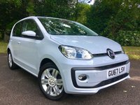 USED 2017 67 VOLKSWAGEN UP 1.0 HIGH UP BLUEMOTION TECHNOLOGY 5d AUTO 74 BHP ONLY 785 MILES /1 LADY OWNER NOW RETIRED FROM DRIVING  MANUFACTURES WARRANTY TILL 29/09/2020 / AS NEW CONDITION INSIDE AND OUT