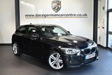 USED 2014 64 BMW 1 SERIES 1.6 116I M SPORT 3DR 135 BHP full service history * NO ADMIN FEES * FINISHED IN STUNNING SAPPHIRE METALLIC BLACK WITH ANTHRACITE UPHOLSTERY + FULL SERVICE HISTORY + SATELLITE NAVIGATION + BLUETOOTH + XENON LIGHTS + CRUISE CONTROL + DAB RADIO + AUTO AIR CON + RAIN SENSORS + PARKING SENSORS + 18" ALLOY WHEELS