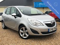 USED 2010 60 VAUXHALL MERIVA 1.4 EXCLUSIV 5d 98 BHP Low Mileage Family MPV 5 DOOR PETROL
