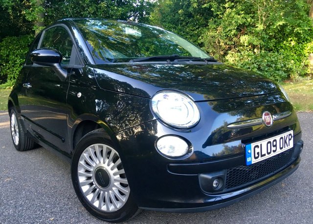 2009 09 Fiat 500 1.2 SPORT 3d 69 BHP FULL BLACK LEATHER / BLUETOOTH / AIRCON IPOD CONNECTIVITY / AUX-IN