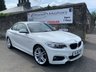 USED 2015 15 BMW 2 SERIES 2.0 218D M SPORT 2d 141 BHP CORAL RED LEATHER+SATELLITE NAVIGATION+LOW COST ROAD TAX