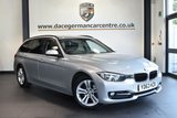 USED 2013 63 BMW 3 SERIES 2.0 318D SPORT TOURING 5DR 141 BHP full service history * NO ADMIN FEES * FINISHED IN STUNNING GLACIER METALLIC SILVER WITH ANTHRACITE UPHOLSTERY + FULL SERVICE HISTORY + BLUETOOTH + CRUISE CONTROL + DAB RADIO + LIGHT PACKAGE + AUTO AIR CON + RAIN SENSORS + PARKING SENSORS + 17" ALLOY WHEELS