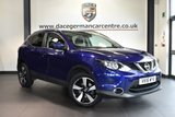USED 2016 16 NISSAN QASHQAI 1.5 N-CONNECTA DCI 5DR 108 BHP full service history * NO ADMIN FEES * FINISHED IN STUNNING BLUE WITH CLOTH UPHOLSTERY + FULL SERVICE HISTORY + SATELLITE NAVIGATION + PANORAMIC ROOF + BLUETOOTH + REAR-VIEW CAMERA + DAB RADIO + CRUISE CONTROL + ELECTRIC FOLDING MIRRORS + PARKING SENSORS + 18" ALLOY WHEELS