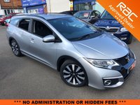 USED 2016 16 HONDA CIVIC 1.8 I-VTEC SE PLUS TOURER 5d AUTO 140 BHP [NAVIGATION] ** RAC BUYSURE INSPECTED **