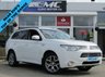 USED 2014 64 MITSUBISHI OUTLANDER 0.0 PHEV GX 4H 5d AUTO 162 BHP JUST ARRIVED. This STUNNING 1 OWNER, MITSUBISHI OUTLANDER GX4h PHEV 2.0 AUTO HYBRID. Finished in WHITE with contrasting FULL BLACK LEATHER. The Outlander PHEV is a roomy SUV that's very economical for long and short journeys. Features include Zero Road Tax, Full Leather, Sat Nav, Rear View Camera, DVD twin screen rear entertainment system, Alloys, Power Folding Door Mirrors and Cruise Control to name just a few.