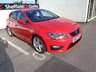 USED 2015 65 SEAT LEON 2.0 TDI FR TECHNOLOGY 5 door 184 BHP red £211 A MONTH CLIMATE CONTROL NAVIGATION MEDIA REAR SENSORS PRIVACY GLASS FULL SERVICE HISTORY SUPPLIED WITH FULL MOT