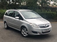 USED 2009 09 VAUXHALL ZAFIRA 1.6 EXCLUSIV 5d 105 BHP LOVELY DRIVE++LOW MILEAGE