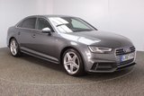 USED 2017 67 AUDI A4 2.0 TDI S LINE 4DR SAT NAV HALF LEATHER SEATS 1 OWNER 188 BHP SERVICE HISTORY + HALF LEATHER SEATS + SATELLITE NAVIGATION + PARKING SENSOR + BLUETOOTH + CRUISE CONTROL + CLIMATE CONTROL + MULTI FUNCTION WHEEL + DAB RADIO + PRIVACY GLASS + ELECTRIC WINDOWS + ELECTRIC MIRRORS + 18 INCH ALLOY WHEELS