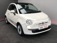 USED 2012 62 FIAT 500 1.2 LOUNGE 3d 69 BHP ITALIAN FLAG STRIPE