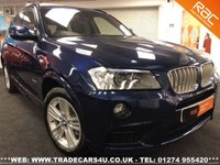 USED 2011 11 BMW X3  3.0 DIESEL XDRIVE30D M SPORT 8 SPEED AUTO UK DELIVERY* RAC APPROVED* FINANCE ARRANGED* PART EX