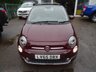USED 2015 65 FIAT 500 0.9 TWINAIR LOUNGE 3d 105 BHP NEW SHAPE Only One Owner From New, Comprehensive Fiat Service History, New MOT, Low Mileage, Good Fuel Economy, 500 0.9 Twinair 105BHP Finished in Avantgarde Bordeaux Red