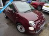 USED 2015 65 FIAT 500 0.9 TWINAIR LOUNGE 3d 105 BHP NEW SHAPE Only One Owner From New, Comprehensive Fiat Service History, New MOT, Low Mileage, Good Fuel Economy, 500 0.9 Twinair 105BHP Finished in Avantgarde Bordeaux Red