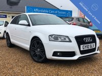 USED 2010 10 AUDI A3 2.0 TDI S LINE BLACK EDITION 3d 138 BHP Stunning A3 S Line Black Edition in Bright White with Sat Nav
