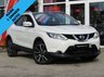 USED 2015 65 NISSAN QASHQAI 1.6 DCI TEKNA XTRONIC 5d AUTO 128 BHP STUNNING, NISSAN QASHQAI 1.6 DCI CVT TEKNA,128 BHP, AUTO. Finished in STORM WHITE PEARL with contrasting EBONY BLACK HEATED SEATS. The Qashqai is one of the best selling SUV's around at the moment. This facelifted Top of the range edition is comfy, easy to drive and has enough space for 5 adults. Features include, Full heated leather, Sat Nav, Pan Roof, 360 Reverse Cameras, DAB, B/Tooth and much more. Nissan Dealer serviced at 15220 miles, 45989 miles and will be serviced at point of sale.