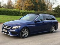 USED 2015 15 MERCEDES-BENZ C-CLASS 2.1 C300 BLUETEC HYBRID AMG LINE PREMIUM 5d AUTO 204 BHP GLASS ROOF + SAT NAV + R CAMERA