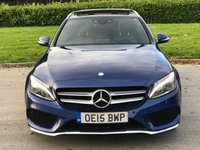 USED 2015 15 MERCEDES-BENZ C-CLASS 2.1 C300 BLUETEC HYBRID AMG LINE PREMIUM 5d AUTO 204 BHP GLASS ROOF + SAT NAV + R CAMERA