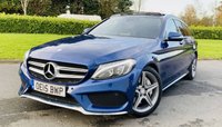 USED 2015 15 MERCEDES-BENZ C-CLASS 2.1 C300 BLUETEC HYBRID AMG LINE PREMIUM 5d AUTO 204 BHP GLASS ROOF + SAT NAV + R CAMERA