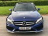 USED 2015 15 MERCEDES-BENZ C-CLASS 2.1 C300 BLUETEC HYBRID AMG LINE PREMIUM 5d AUTO 204 BHP GLASS ROOF + SAT NAV + R CAMERA