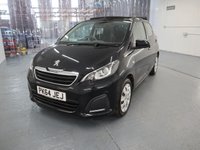 USED 2014 64 PEUGEOT 108 1.0 ACTIVE TOP 5d 68 BHP RETRACTABLE FULL LENGTH ROOF. NO COST ON TAX. LOW MILEAGE & GREAT SERVICE HISTORY & 12 MONTHS MOT WITH SALE OF CAR