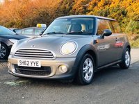 USED 2012 62 MINI HATCH ONE 1.6 ONE D 3d 90 BHP ALLOY WHEELS + AUX&USB CONNECTION